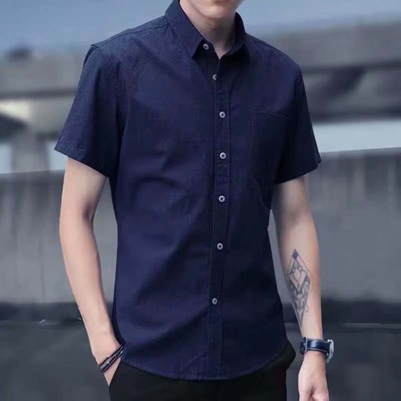 Shirts | Rugged Air Pigment-Dyed Short-Sleeved Shirt  –  Mens Clothing Mens