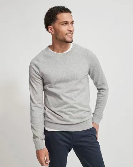 Sweaters | Cotton Cashmere Crew Sweater  –  Mens Clothing Mens