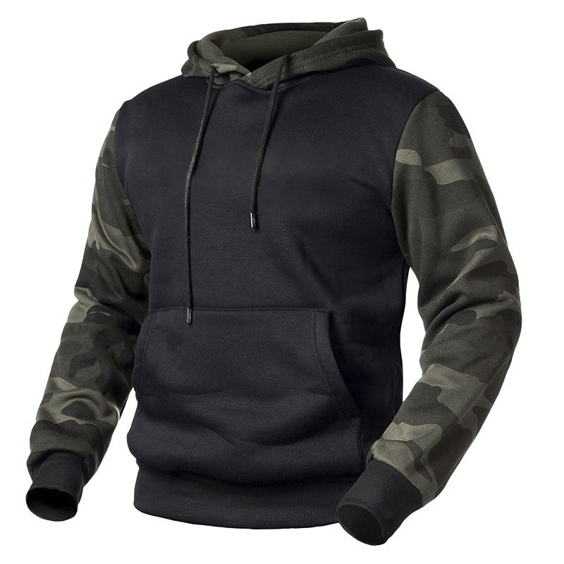 Sweatshirts | Colorblock Camo Hoodie  –  Mens Clothing Mens