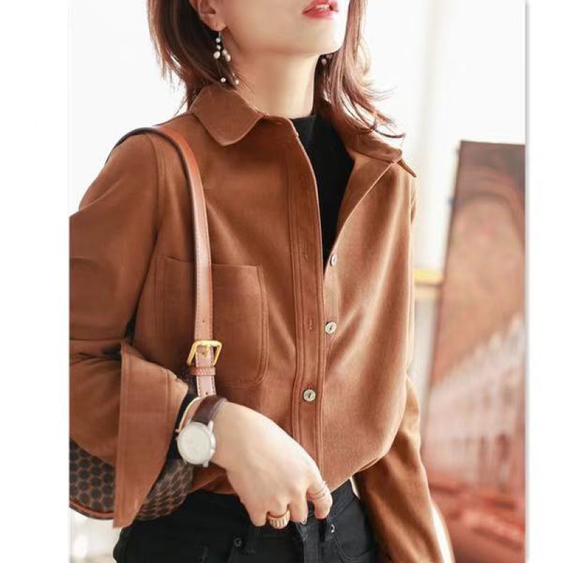 Shirts | Suede Overshirt  –  Womens Clothing Jackets