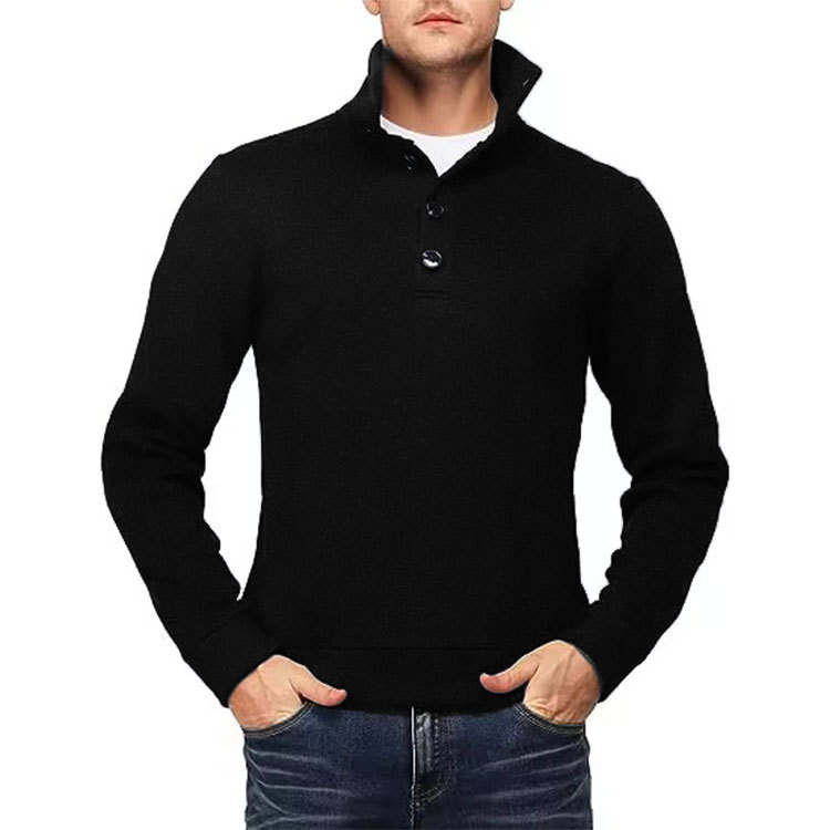 Sweaters | Merino Button Mockneck Sweater  –  Mens Clothing Mens